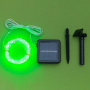 Электрогирлянда  на солн. бат. LUAZON LIGHTING "Нить" 10м, IP44, серебр. нить, 100 LED, свеч. зеленое, 2 реж. (4137021)