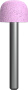 Шарошка абразивная ПРАКТИКА по металлу, закругленная 19х16х6 мм (641-145)