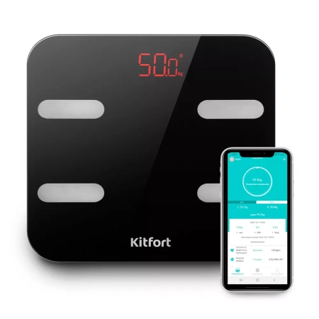 Весы напольные электронные Kitfort KT-806 черный