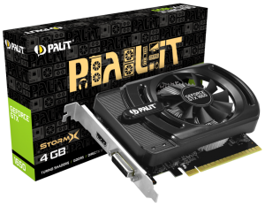 Видеокарта Palit PCI-E PA-GTX1650 STORMX 4G NV GTX1650 4096Mb 128b GDDR5 1485/8000 DVIx1/HDMIx1/HDCP