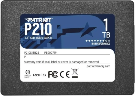 SSD 2,5" SATA 1024Gb Patriot P210S1TB25 P210