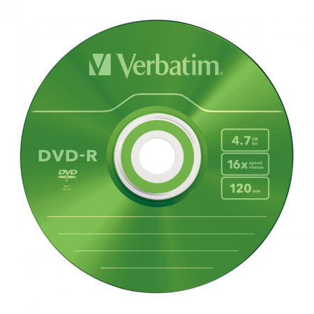 DVD-R VERBATIM 4.7Gb 16x Slim Color (43557) 1шт