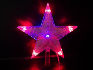 Верхушка на елку ВОЛШЕБНЫЕ ПОДАРКИ "Звезда" 22см LED разноцвет., бегущие огни (О041513-1/O0415-13/O0416-83)
