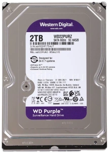 HDD SATA 2Tb WD WD22PURZ Surveillance Purple (5400rpm) 256Mb