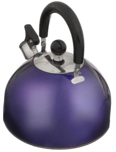 Чайник со свистком Daniks MSY-021P, нерж., индукция, фиолетовый, 2,5 л (221838)