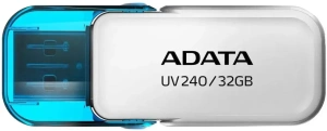 Карта USB2.0 32 GB A-DATA AUV240-32G-RWH белый/голубой