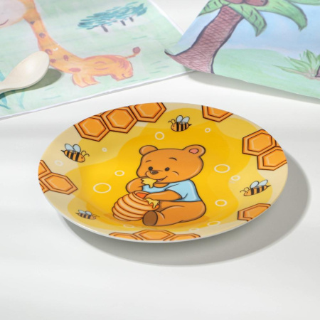 Набор столовый детский ДОЛЯНА «Медвежонок и мёд», керамика, 3 пр.(9438006)
