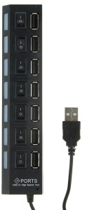 Коммутатор LUAZON HOME 855978, USB 2.0, черный
