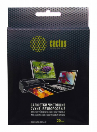 Салфетка унив. Cactus CS-T1003 20шт сухие безворсовые 15х13см