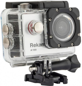 Экшн-камера Rekam A100 1xCMOS 12Mpix серебристый (*8)