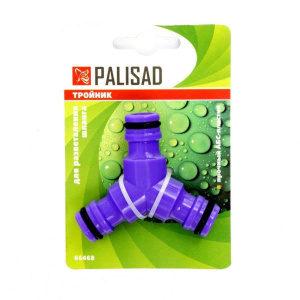 Тройник PALISAD для разветвления или соединения, штуцерный, пластмассовый (66468)