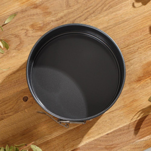Форма для выпечки сталь Доляна «Элин. Круг», 14х4,5 см, съёмное дно, черный (3741692)