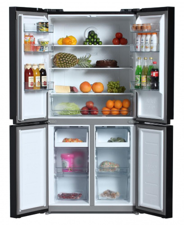 Холодильник HYUNDAI CM5005F черное стекло