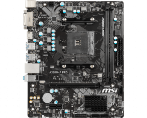 М/П SOC-AM4 MSI A320M-A PRO 2xDDR4 mATX AC`97 8ch(7.1) GbLAN RAID+DVI+HDMI