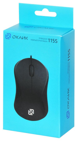 Мышь Oklick 115S for Notebooks Black Optical 1000DPI USB